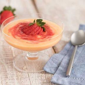 Papayacreme und erdbeersirup - Crème de papaye et sirop de fraise - Optifibre Suisse - Schweiz